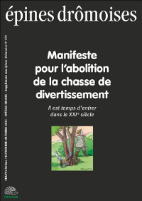 affiche manifeste abolition chasse divertissement